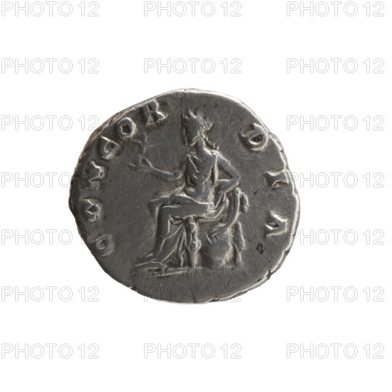 Denarius depicting Faustina the Younger (ca. 130–176; Roman empress 161–176), obverse: draped bust