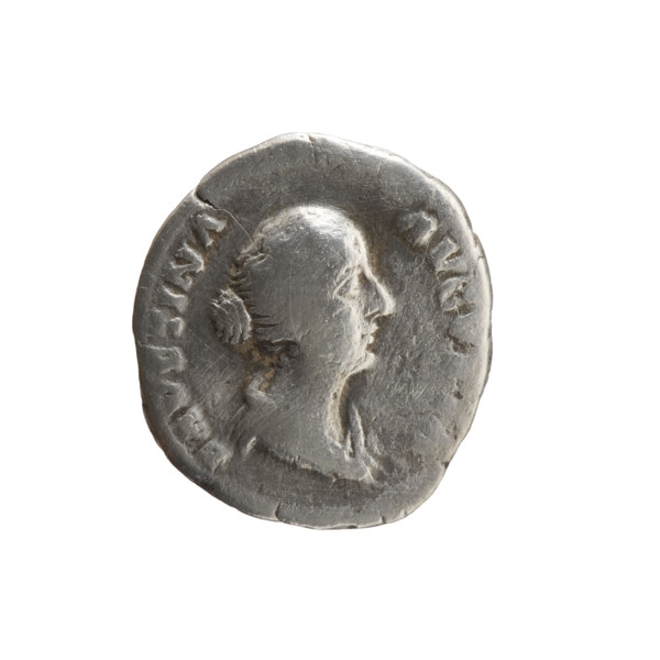 Denarius, Faustina the Younger (ca. 130–176; Roman empress 161–176; Augusta 147–161). Obverse: