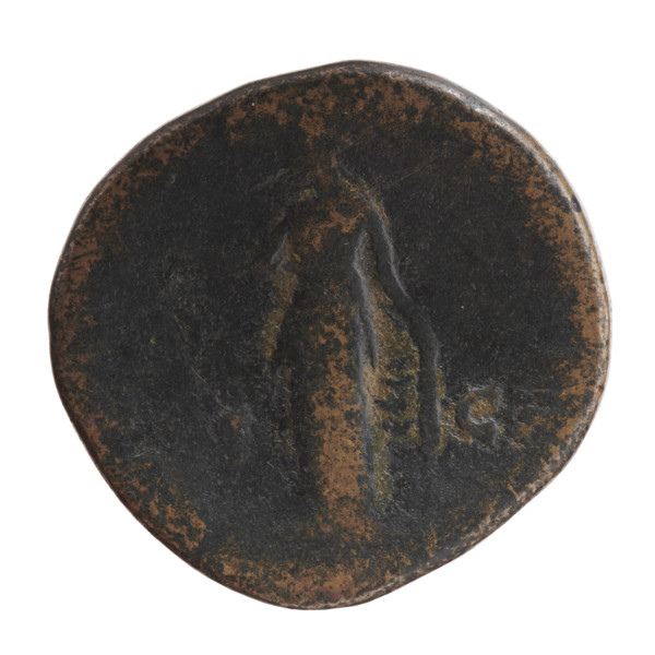 Sestertius of Faustina the Younger (ca. 130–176; Roman empress 161–176; Augusta 147–161). Obverse: