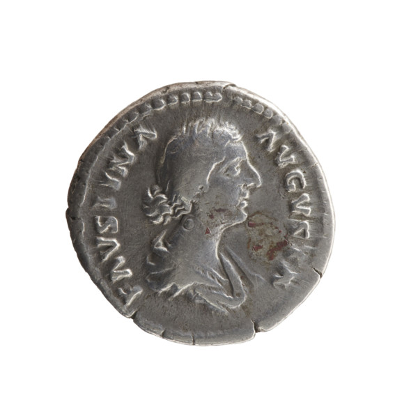 Denarius, Marcus Aurelius (121–180), issuer; Faustina the Younger (c.130–176), Roman empress;
