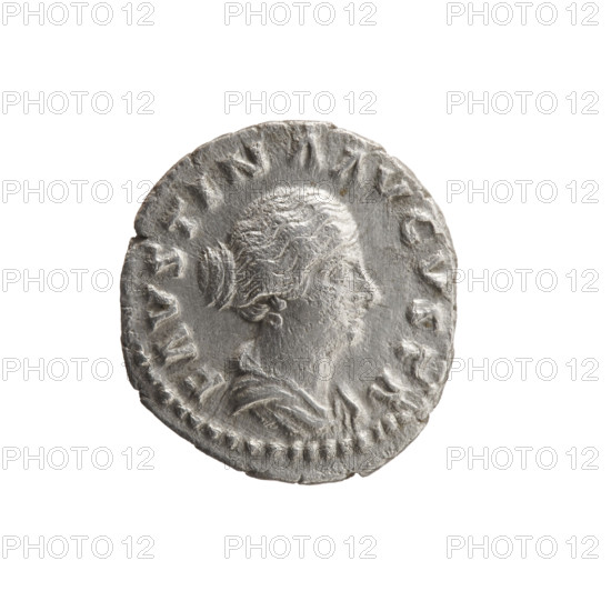Denarius of Faustina the Younger (ca. 130–176), with Marcus Aurelius (121–180) as issuer; Roman