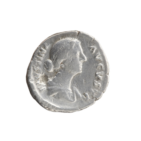 Denarius of Faustina the Younger (ca. 130–176), Roman empress (161–176); issuer: Marcus Aurelius