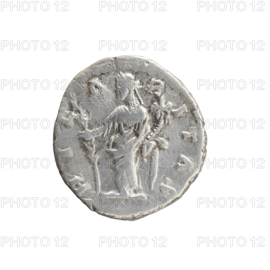 Denarius of Faustina the Younger (ca. 130–176; Roman empress 161–176) issued under Marcus Aurelius