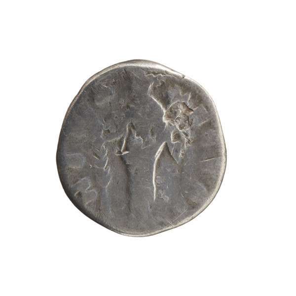 Denarius depicting Faustina the Younger (ca. 130–176; Roman empress 161–176) and Marcus Aurelius