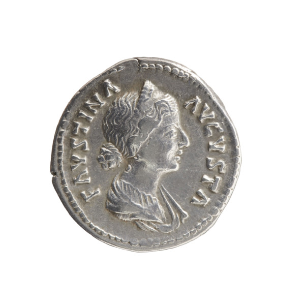 Denarius of Faustina the Younger (ca. 130–176; Roman empress 161–176), issuer Marcus Aurelius