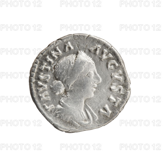 Denarius, Faustina the Younger (ca. 130–176; Roman empress 161–176), Marcus Aurelius (121–180;