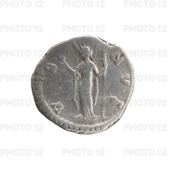 Denarius depicting Faustina the Younger (ca. 130–176; Roman empress 161–176) and Marcus Aurelius