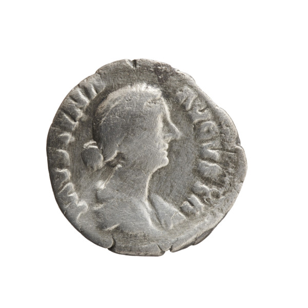 Denarius of Faustina the Younger (ca. 130–176; Roman empress 161–176), issuer Marcus Aurelius