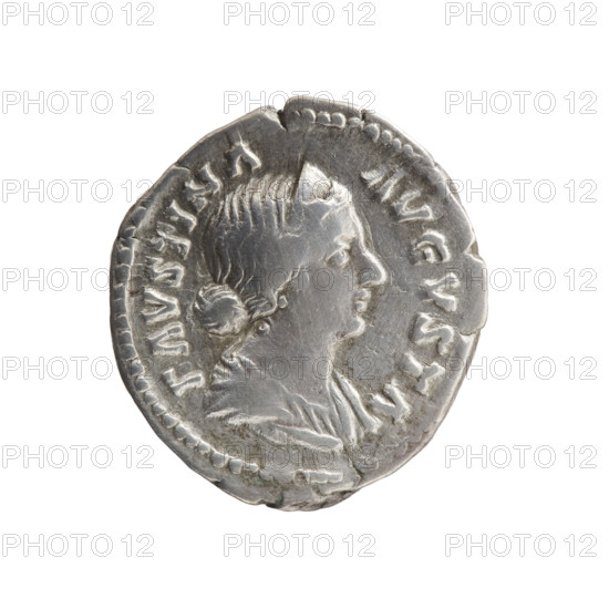 Denarius, Faustina the Younger (ca. 130–176; Roman empress 161–176), Marcus Aurelius (121–180;