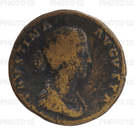 Sestertius, Faustina the Younger (ca. 130–176; Roman empress 161–176), issuer Marcus Aurelius