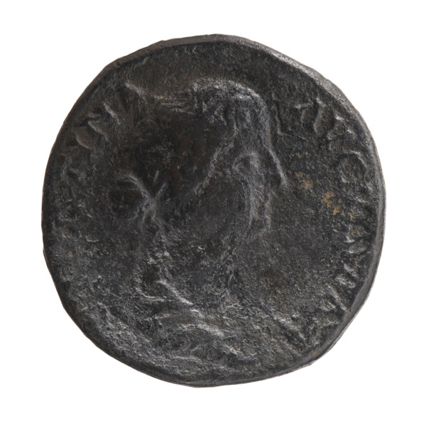 sestertius, Faustina the Younger (ca. 130–176; Roman empress 161–176), Marcus Aurelius (121–180;