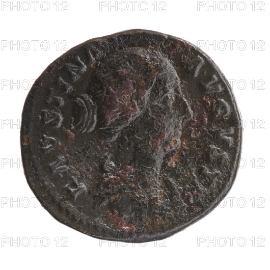 Dupondius/as of Faustina the Younger (ca. 130–176; Roman empress 161–176) and Marcus Aurelius