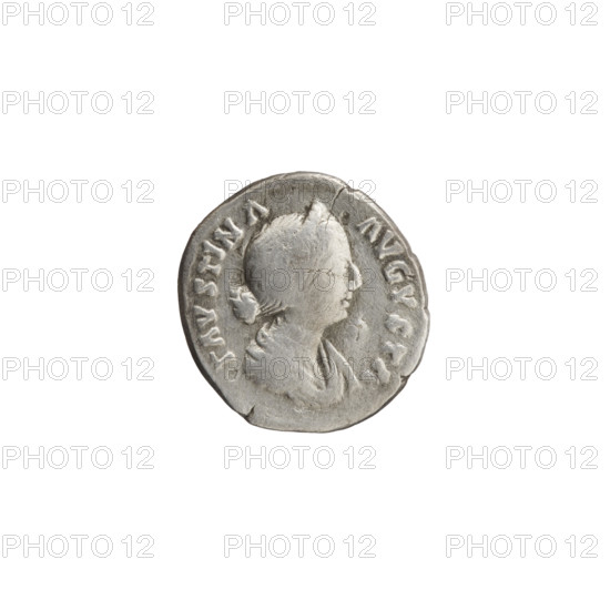 Denarius, Faustina the Younger (ca. 130–176; Roman empress 161–176), Marcus Aurelius (121–180;