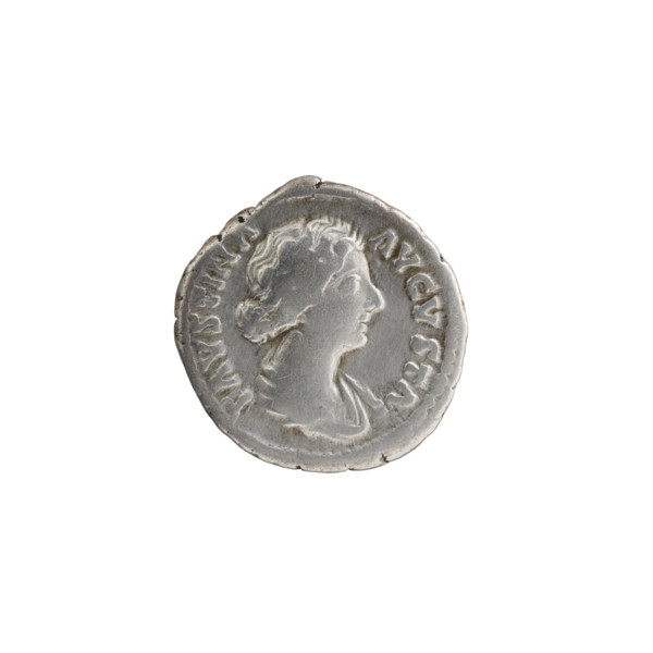 Denarius, Faustina the Younger (ca. 130–176; Roman empress 161–176), Marcus Aurelius (121–180;