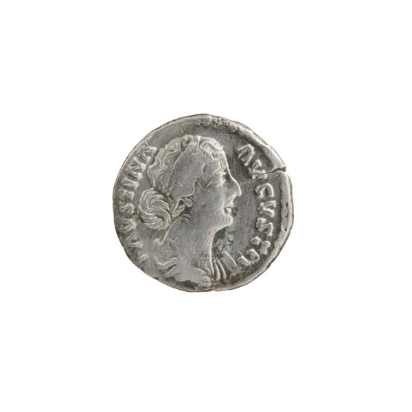 Denarius, Faustina the Younger (ca. 130–176; Roman empress 161–176), Marcus Aurelius (121–180;