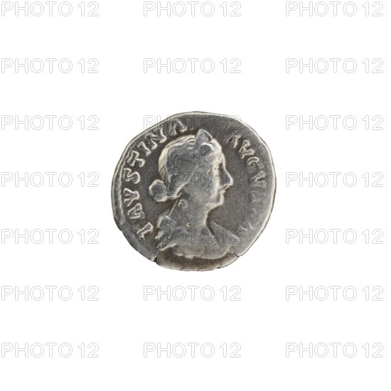 Denarius, Faustina the Younger (ca. 130–176; Roman empress 161–176), Marcus Aurelius (121–180;
