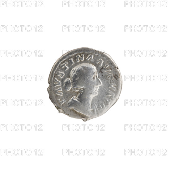 Denarius, Faustina the Younger (ca. 130–176; Roman empress 161–176), Marcus Aurelius (121–180;