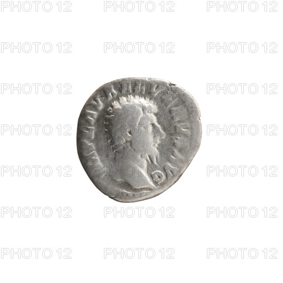 Denarius of Lucius Verus (130–169; Roman emperor 161–169). Obverse: head of Lucius Verus uncovered