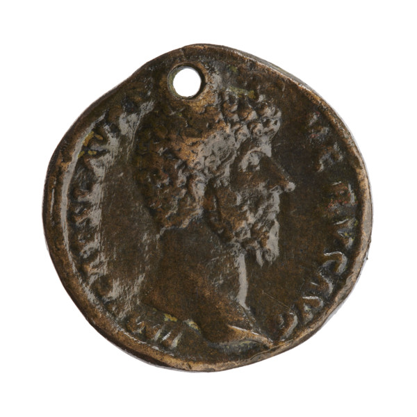 Sestertius (with a hole), Lucius Verus (130–169; Roman emperor 161–169), issuer: Lucius Verus —