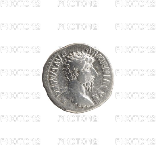 Denarius of Lucius Verus (130–169; Roman emperor 161–169), 163–164. Obverse: Bust of Lucius Verus