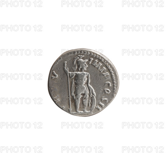 Denarius of Lucius Verus (130–169; Roman emperor 161–169). Obverse: Head of Lucius Verus without a