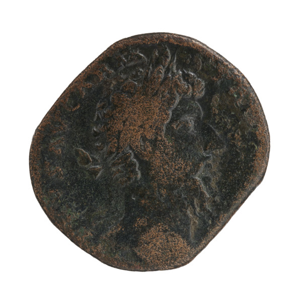 Sestertius of Lucius Verus (130–169; Roman emperor 161–169), issuer: Lucius Verus. Obverse: head of