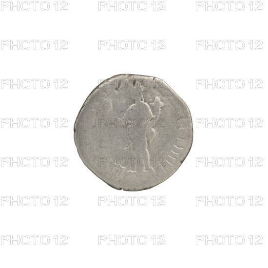 Denarius, Commodus (161–192 CE; Roman emperor 177–192) — obverse: Head of Commodus in a laurel