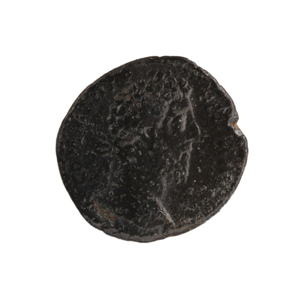 Commodus (161–192; Roman emperor 177–192), issuer. Obverse: Head of Commodus in a laurel wreath