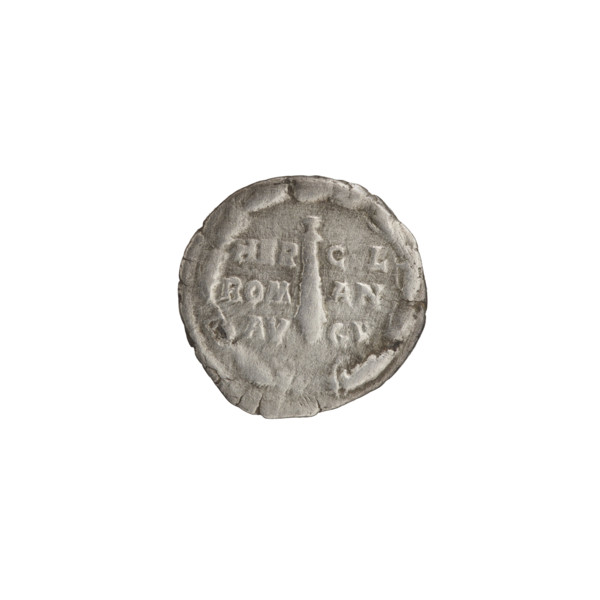 Denarius of Commodus (reigned 177–192). Obverse: laureate head of Commodus facing right,