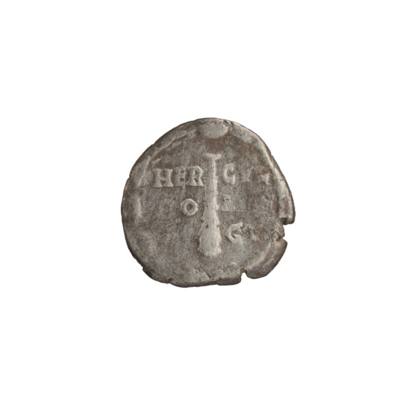Denarius of Commodus (reigned 177–192). Obverse: bust of Commodus wearing a lion skin and laurel