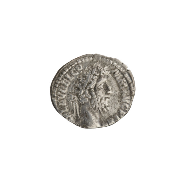 Denarius, Commodus (161–192; Roman emperor 177–192). Obverse: Head of Commodus in laurel wreath