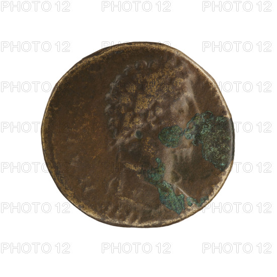 AE. Obv.: IMP MAVRCOM ANTONINVS — Head of Commodus in armor, paludamentum, and laurel wreath facing