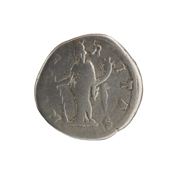 Denarius; issuer: Commodus (Roman emperor, 161–192); obverse: bust of Crispina (Roman empress,