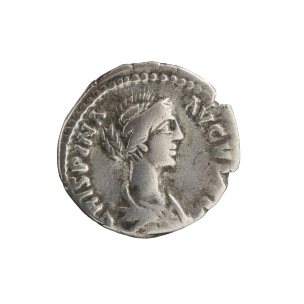 Denarius of Crispina (164–192?, Roman empress 178–192) issued under Commodus (161–192, Roman