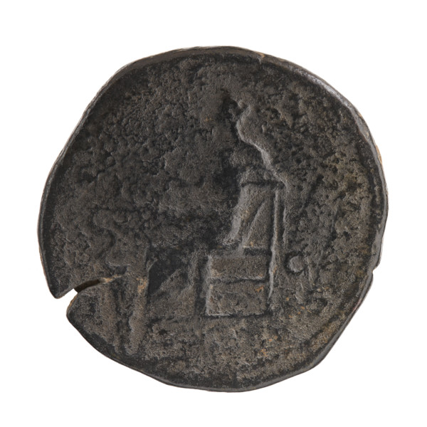 Sestertius (coin), Roman Empire, 178–183 (for the original). Obverse: draped bust of Crispina