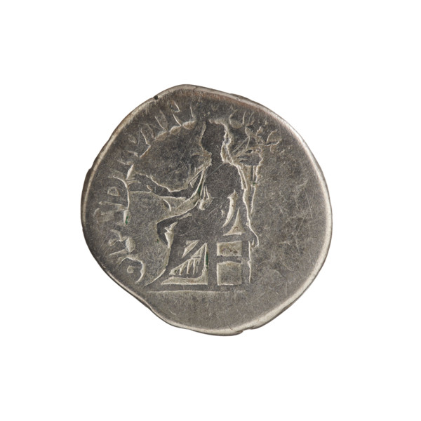 Denarius of Pertinax (emperor 126–193 CE), 193 CE. Obverse: head of Pertinax in a laurel wreath