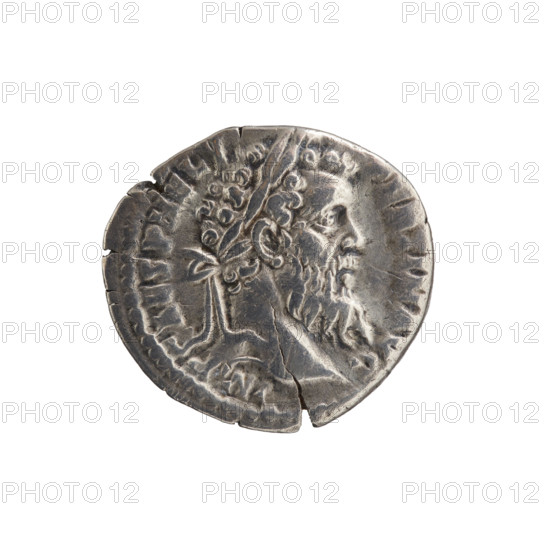 Denarius, Pertinax (126–193), issuer Pertinax; obverse: head of Pertinax in laurel wreath facing