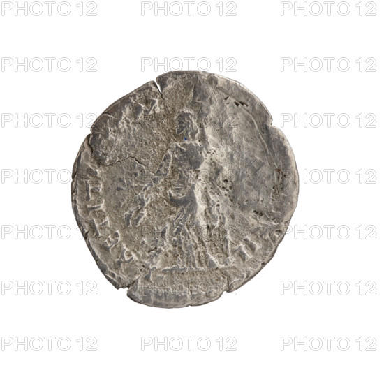 Denarius of Pertinax (126–193), Roman Empire, 193. Obverse: head of Pertinax in laurel wreath