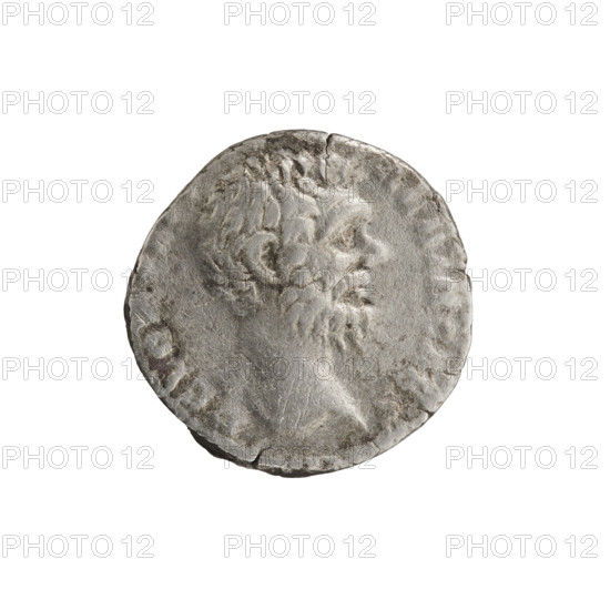 Denarius, ca. 194–195. Obverse: Head of Clodius Albinus without a cap to the right, inscription D