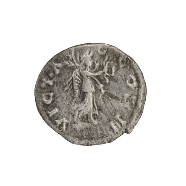 Denarius of Clodius Albinus (ca. 150–197; Roman emperor 193–197). Obverse: Head of Clodius Albinus