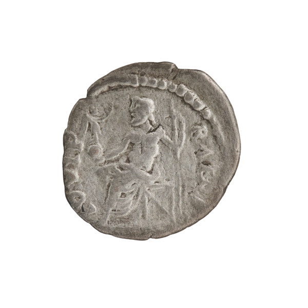 Denarius of Pescennius Niger (ca. 135–194; Roman emperor 193–194). Obverse: Head of Pescennius