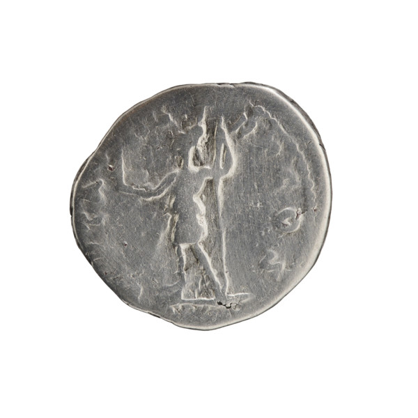 Denarius of Septimius Severus (146–211; Roman emperor 193–211). Obverse: Head of Septimius Severus