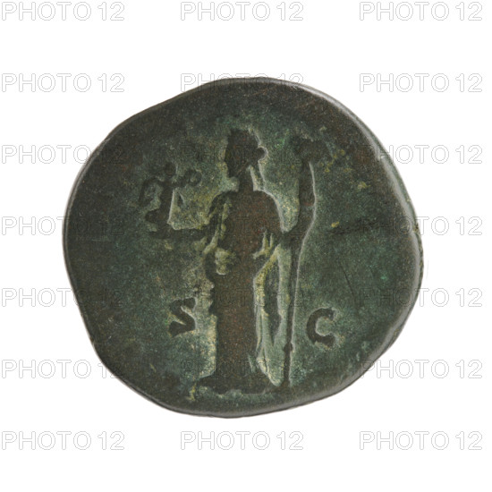 Sestertius; personifications; Septimius Severus (Roman Emperor, 146–211) — iconography: Victoria