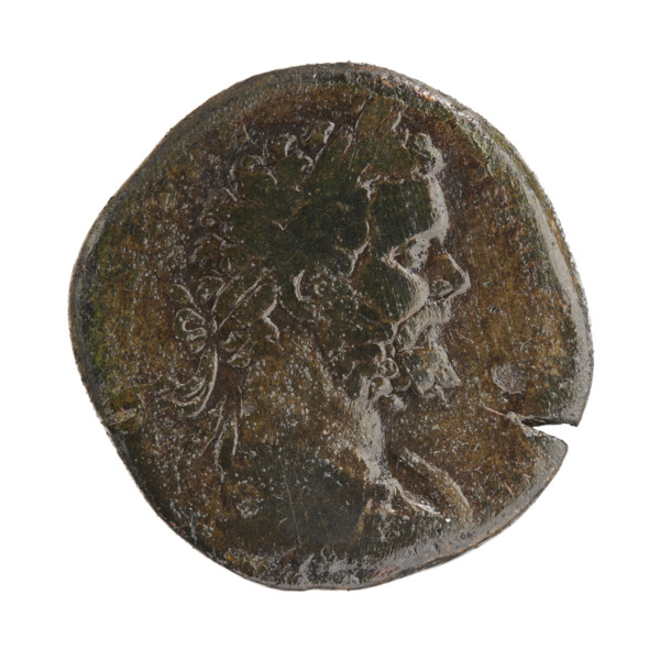Sestertius coin, personification; Septimius Severus (Roman emperor, 146–211) — iconography: