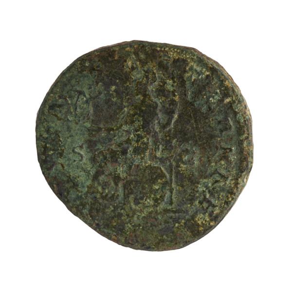 Sestertius of Septimius Severus (Roman emperor, 146–211). Obverse: head of Septimius Severus in a