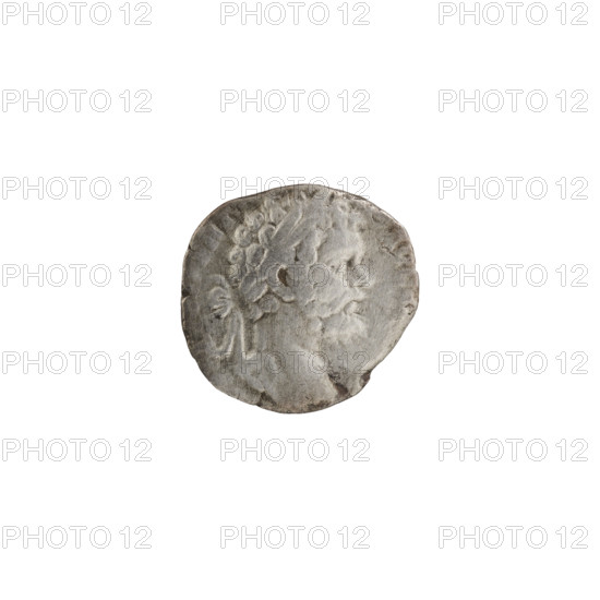 Denarius; Obv.: PERT AVG, head of Septimius Severus in a laurel wreath facing right. Rev.: COSIIP