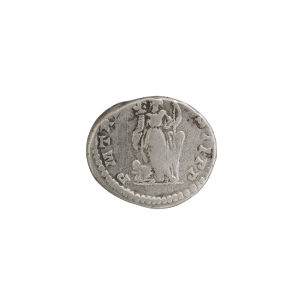 Denarius depicting Roman deities and Fortuna; Septimius Severus (Roman emperor, 146–211). Obverse: