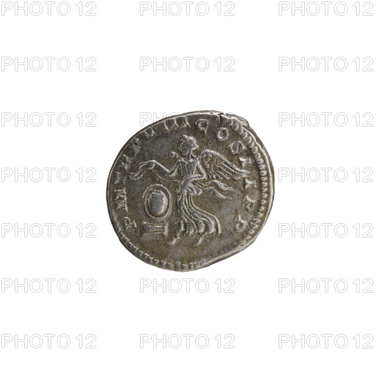 Denarius; Roman deities; Victoria; Septimius Severus (Roman emperor, 146–211). Obv.: SEVERVSAVG