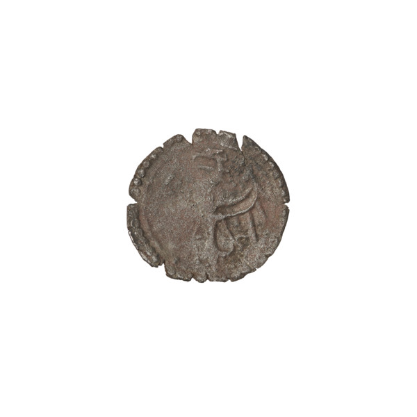 Crown denarius, Sigismund I the Old (King of Poland; 1506–1548); obverse: crown with letters S and