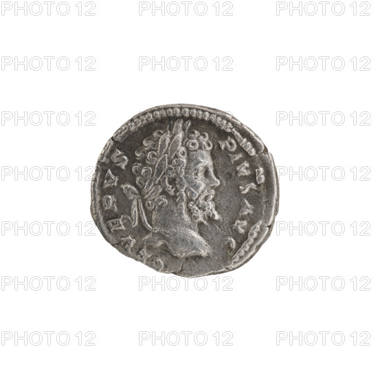Denarius, Septimius Severus (Roman emperor; 146–211). Obverse: Head of Septimius Severus in a